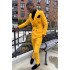 Yellow Double Breasted Best Fitted Peaked Lapel Mens Suits