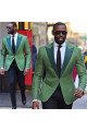 Chic Green Peaked Lapel One buttons Bespoke Best Fitted Mens Suit