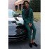 Dylan Dark Green Best Fitted Mens Prom Outfits with Black Shawl Lapel