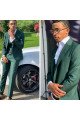 Angel Dark Green Three-Pieces Best Fitted Three-Pieces Men Suits