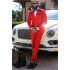 Cool Red Peaked Lapel Double Breasted Formal Business Men Suits