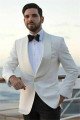 Tristan Fashion White Shawl Lapel One buttonss Best Fitted Wedding Suits