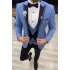 Ian Blue Peaked Lapel Best Fitted Formal Business Men Suits