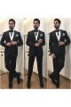Cole Black Best Fitted Notched Lapel Formal Business Men Suits 