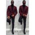Burgundy Peaked Lapel Best Fitted Bespoke Prom Men Suits
