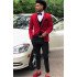Carson Red One buttons Best Fitted Prom Outfits for Guys