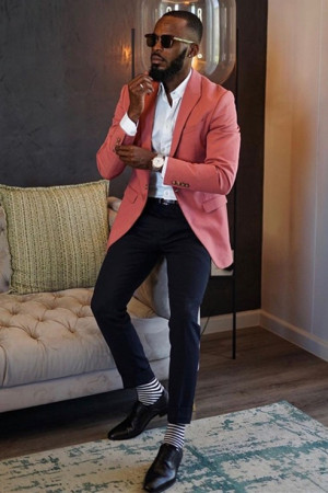 Braden Pink Two-Pieces Peaked Lapel Prom Men Suits Braden Pink Two-Pieces Peaked Lapel Prom Men Suits