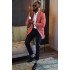 Braden Pink Two-Pieces Peaked Lapel Prom Men Suits