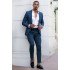 Cayden Dark Navy Best Fitted Bespoke Men Suits for Prom