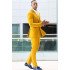 Bespoke Yellow Double Breasted Peaked Lapel Prom Men Suits 