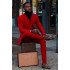 Newest Red Chic Bespoke Prom Men Suits with Notched Lapel