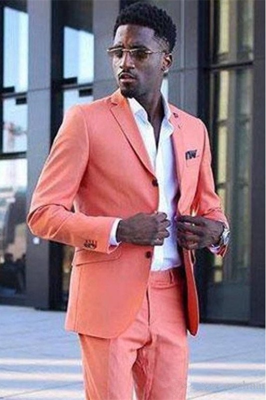 Jeffrey Coral Fashion Notched Lapel Best Fitted Men Suits