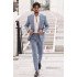 Xander Fashion Silver Peaked Lapel Best Fitted Men Suits 