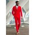 Fashion Red Peaked Lapel Double Breasted Men Suits for Prom
