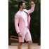 Nasir Summer Pink Notched Lapel Best Fitted One buttons Men Suits