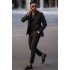 Cool Simple Black Notched Lapel Formal Business Men Suit