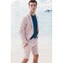New Arrival Summer Pink Chic Simple Notched Lapel Men Suits
