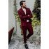Chad Regular Burgundy Peaked Lapel Chic Prom Outfits for Men
