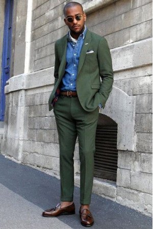 Talon Dark Green Peaked Lapel Best Fitted Bespoke Men Suits Talon Dark Green Peaked Lapel Best Fitted Bespoke Men Suits