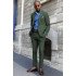 Talon Dark Green Peaked Lapel Best Fitted Bespoke Men Suits
