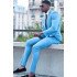 Guillermo Bespoke Blue Best Fitted Two Pieces Prom Outfits for Men