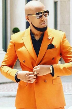 Noel Orange Peaked Lapel Best Fitted Fashion Prom Men Suits Noel Orange Peaked Lapel Best Fitted Fashion Prom Men Suits