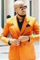 Noel Orange Peaked Lapel Best Fitted Fashion Prom Men Suits
