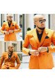 Noel Orange Peaked Lapel Best Fitted Fashion Prom Men Suits