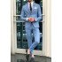 Romeo Blue Peaked Lapel Best Fitted Chic Men Suits