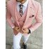 Reese Pink Three-Pieces Best Fitted Notched Lapel Prom Men Suits