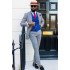 Mohamed Chic Bespoke Best Fitted Peaked Lapel Plaid Men Suits