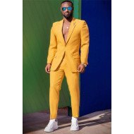 New Arrival Yellow Notched Lapel Chic Prom Outfits for Men