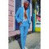 Chic Blue Shawl Lapel One buttonss Best Fitted Chic Prom Men's Suit