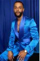 Chic Cool Blue Shawl Lapel Bespoke Prom Men Suits Chic Cool Blue Shawl Lapel Bespoke Prom Men Suits