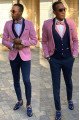 Willie Pink Shawl Lapel Three Pieces Best Fitted Men Suits
