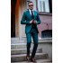 Rogelio Chic Green Notched Lapel Three Pieces Best Fitted  Men Suits