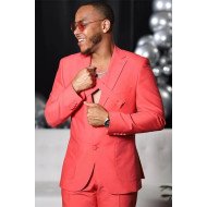 Abner Peach Chic Notched Lapel Best Fitted Bespoke Men Suits Abner Peach Chic Notched Lapel Best Fitted Bespoke Men Suits