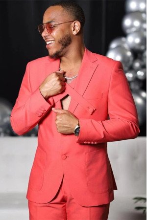 Abner Peach Chic Notched Lapel Best Fitted Bespoke Men Suits Abner Peach Chic Notched Lapel Best Fitted Bespoke Men Suits