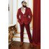 Bespoke Chic Red Velvet Peaked Lapel Prom Men Suits