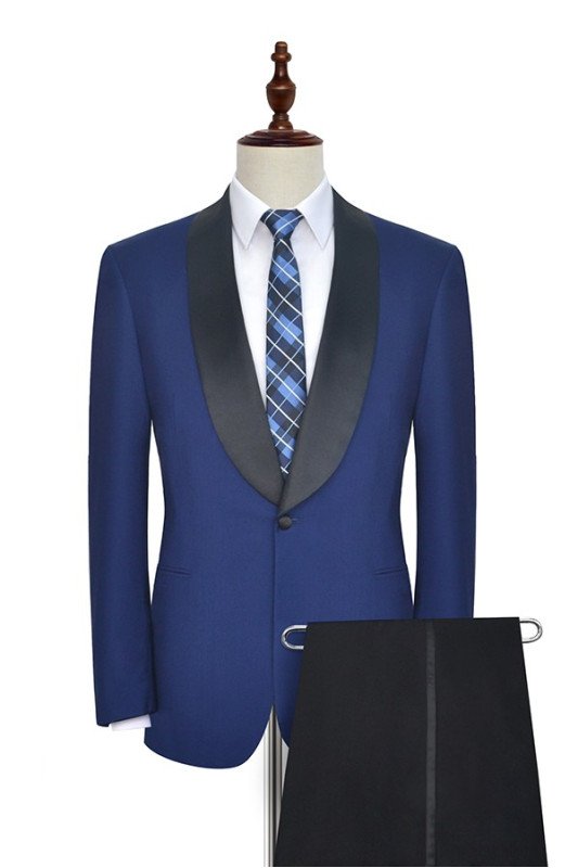 One Button Black Shawl Lapel Slim Fit Wedding Suits for Men One Button Black Shawl Lapel Slim Fit Wedding Suits for Men
