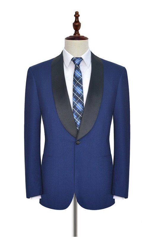 One Button Black Shawl Lapel Slim Fit Wedding Suits for Men One Button Black Shawl Lapel Slim Fit Wedding Suits for Men