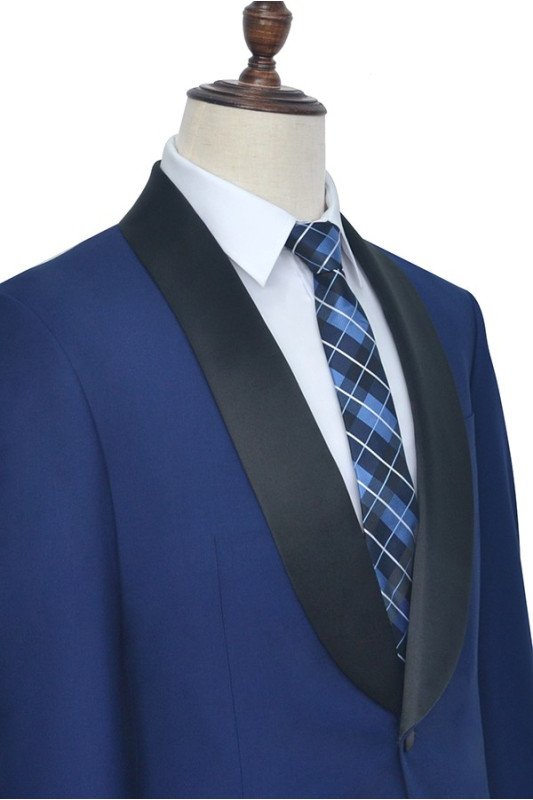 One Button Black Shawl Lapel Slim Fit Wedding Suits for Men One Button Black Shawl Lapel Slim Fit Wedding Suits for Men