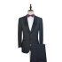 Fashion Dark Grey Black Shawl Collar Wedding Tuxedos with Two Buttons