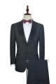 Fashion Dark Grey Black Shawl Collar Wedding Tuxedos with Two Buttons Fashion Dark Grey Black Shawl Collar Wedding Tuxedos with Two Buttons