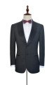 Fashion Dark Grey Black Shawl Collar Wedding Tuxedos with Two Buttons