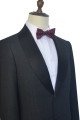 Fashion Dark Grey Black Shawl Collar Wedding Tuxedos with Two Buttons