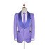 Chic Lavender Jacquard Silk Shawl Lapel Bespoke Prom Suits