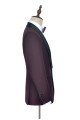 Fashion Black Shawl Collor One Button Burgundy Wedding Suits for Men