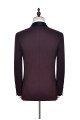 Fashion Black Shawl Collor One Button Burgundy Wedding Suits for Men