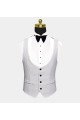 New Arrival White Men Suits with Black Lapel | 3-Piece Dinner Suits for Men